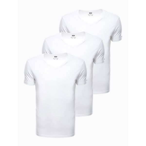 Ombre Ombre Clothing Men's plain t-shirt - white 3