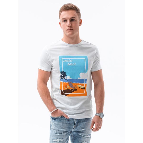 Ombre Ombre Clothing Men's printed t-shirt S1434 V-3A