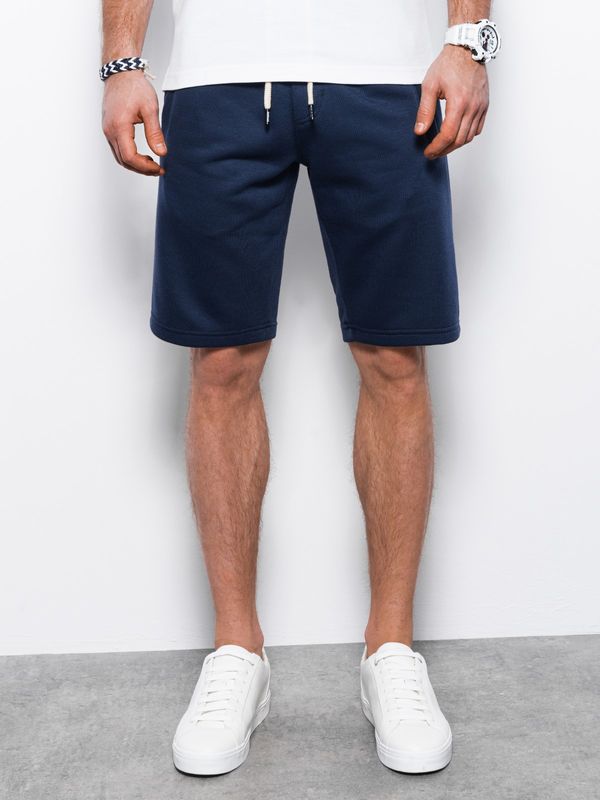 Ombre Ombre Men's short shorts with pockets - navy blue