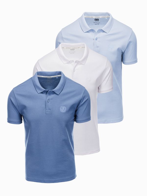 Ombre Ombre Set of men's pique knit polo shirts 3-pack