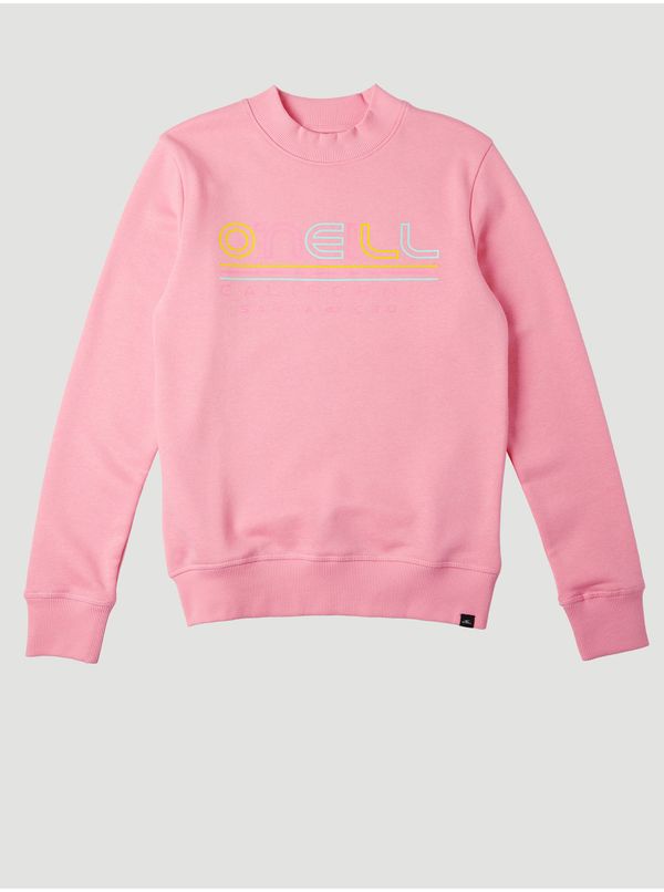 O'Neill ONeill Pink Girl Patterned Sweatshirt O'Neill All Year Crew - Girls