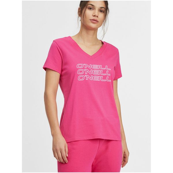 O'Neill ONeill Pink Woman T-Shirt O'Neill Triple Stack V-Neck - Women