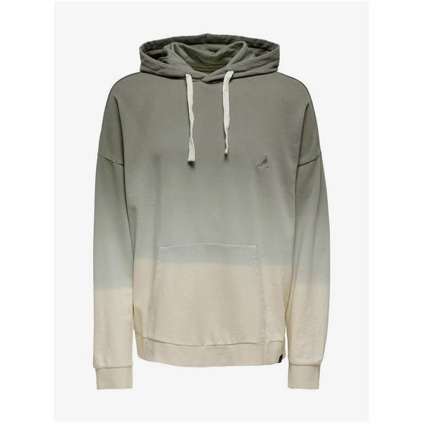 Only Beige-Grey Hoodie ONLY & SONS Jay - Mens