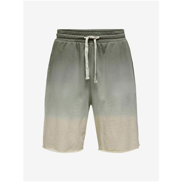 Only Beige-Grey Tracksuit Shorts ONLY & SONS Slaw - Mens