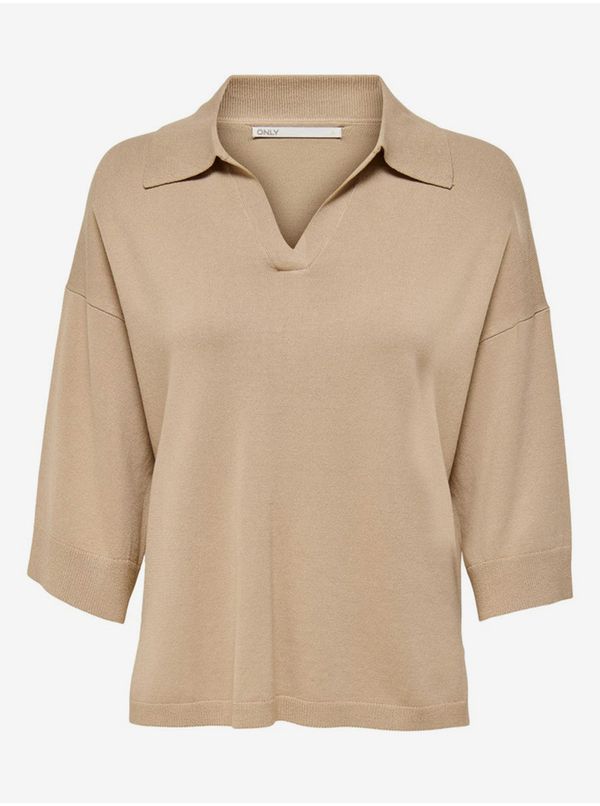 Only Beige Sweater with Three-Quarter Sleeve ONLY Bella - Women