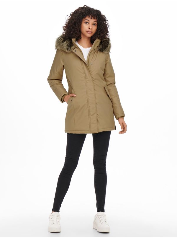 Only Beige women's parka ONLY Kata - Ladies