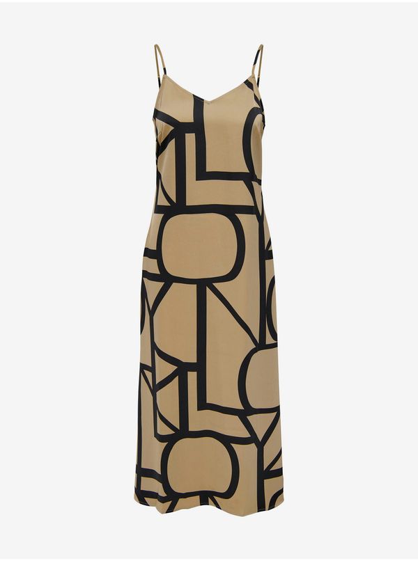 Only Beige Women's Patterned Dress for Straps ONLY Amelia - Women