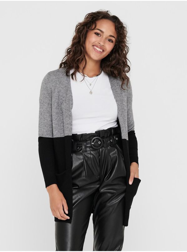 Only Black-Grey Brindle Cardigan ONLY Queen - Women