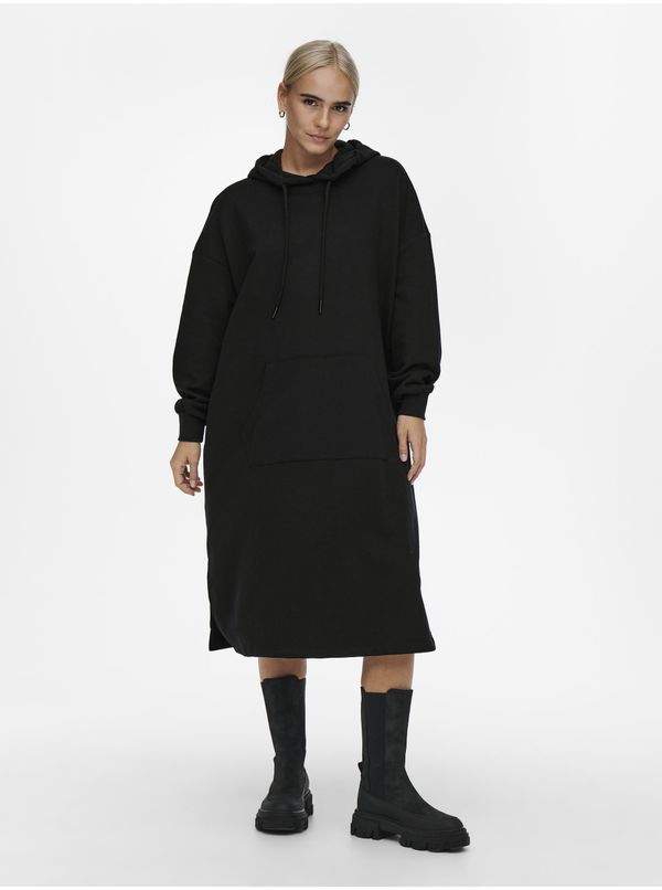 Only Black Womens Oversize Sweatshirt Dress ONLY Chelsea - Women