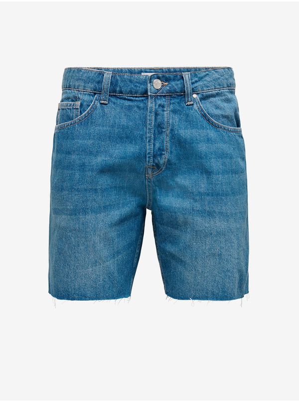 Only Blue Denim Shorts ONLY & SONS Avi - Men's