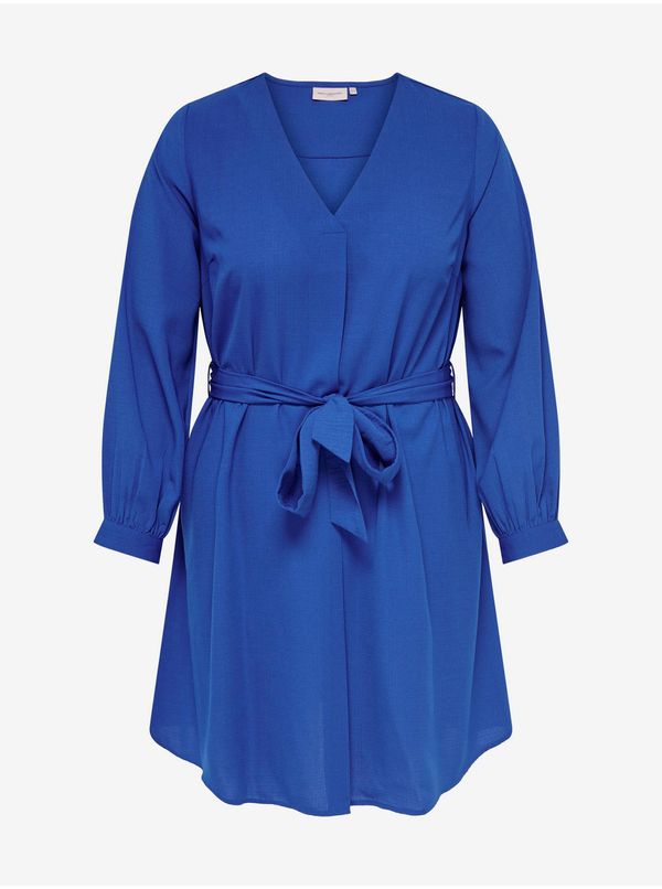 Only Blue Dress with Tie ONLY CARMAKOMA Defini - Women