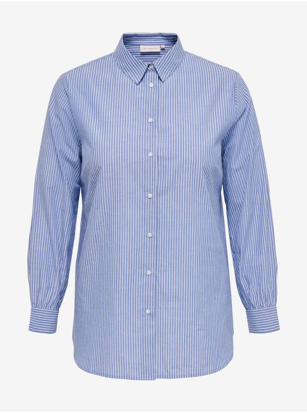 Only Blue Ladies Striped Shirt ONLY CARMAKOMA Nora - Women