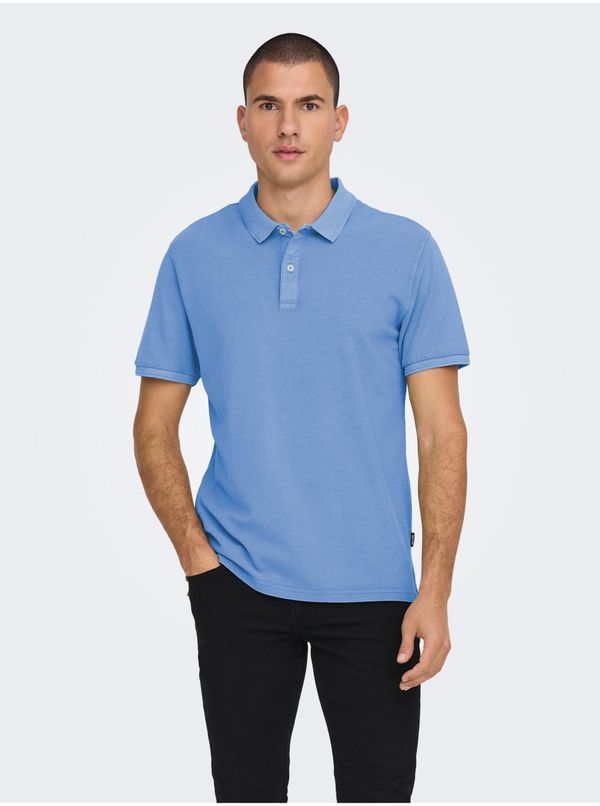 Only Blue Men Basic Polo T-Shirt ONLY & SONS Travis - Men