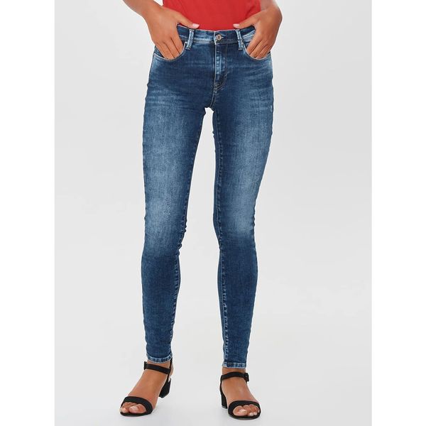 Only Blue Skinny Fit Jeans with Tattered Effect ONLY - Women