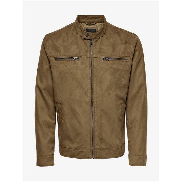 Only Brown jacket in suede finish ONLY & SONS Willow - Men