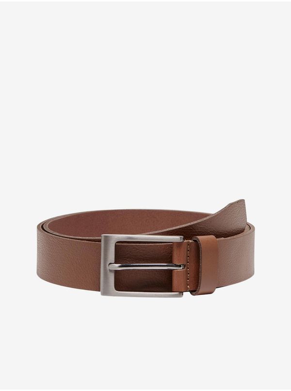 Only Brown Leather Belt ONLY & SONS Brad - Men's
