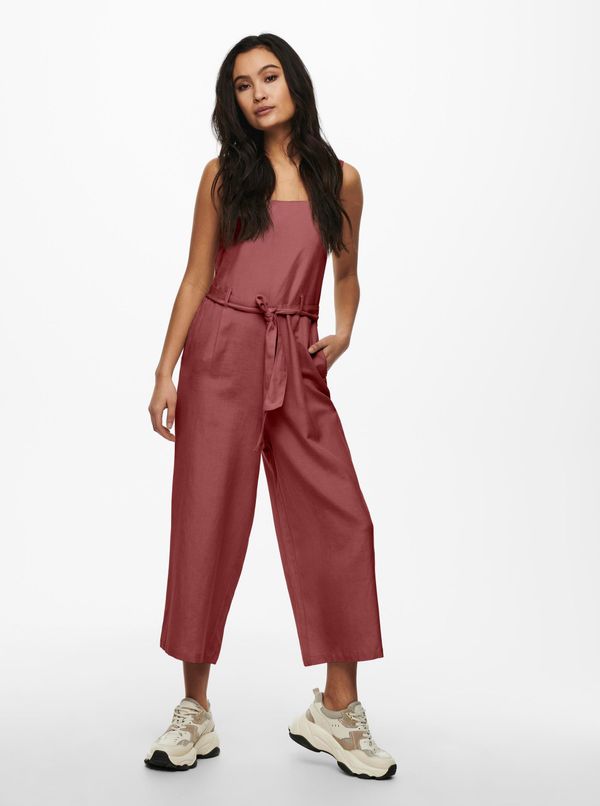 Only Brown Overalls with Tie ONLY Canyon - Women