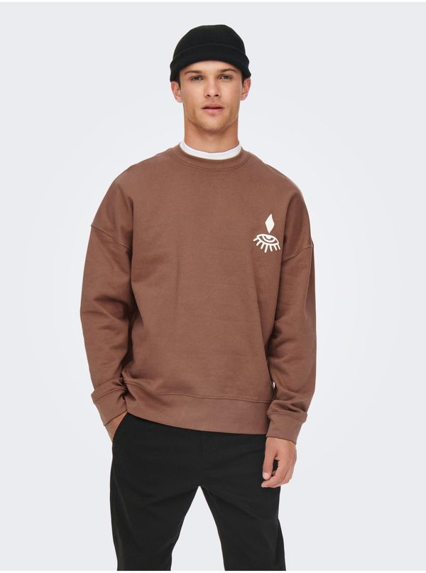 Only Brown Sweatshirt ONLY & SONS Toby - Men