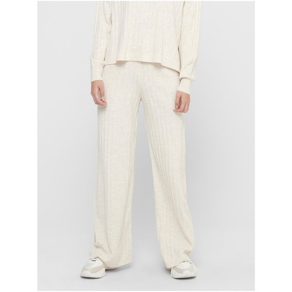 Only Cream Wide Trousers ONLY Tessa - Women