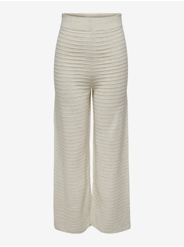 Only Cream Women's Ribbed Wide Pants ONLY Cata - Women