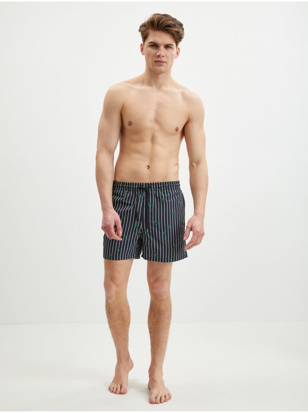 Only Dark blue mens striped swimwear ONLY & SONS Ted - Men