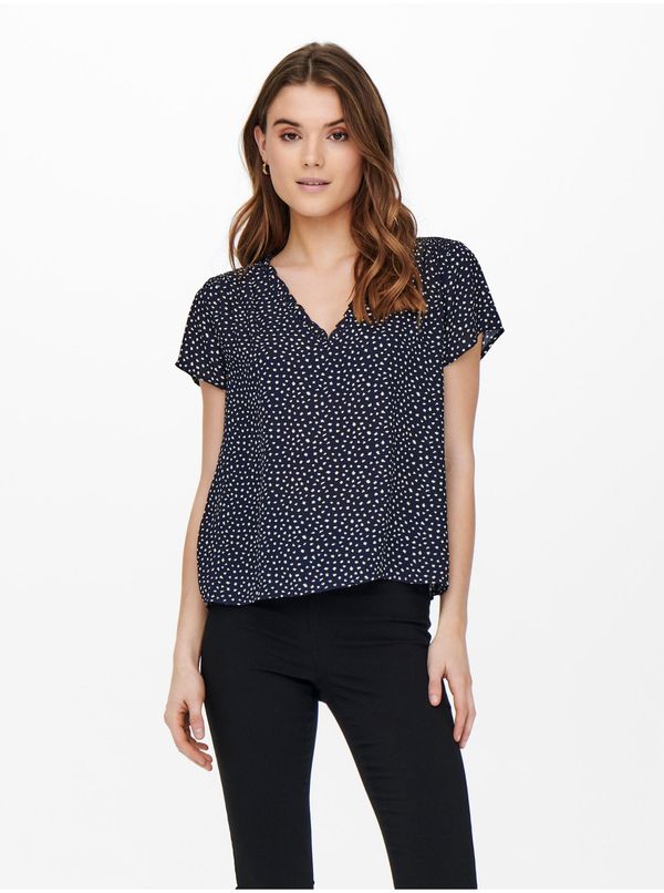 Only Dark blue polka dot blouse ONLY Sonja - Women