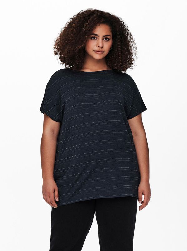 Only Dark blue striped T-shirt ONLY CARMAKOMA Moster - Women