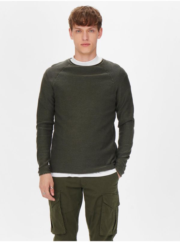 Only Dark green basic sweater ONLY & SONS Dextor - Men