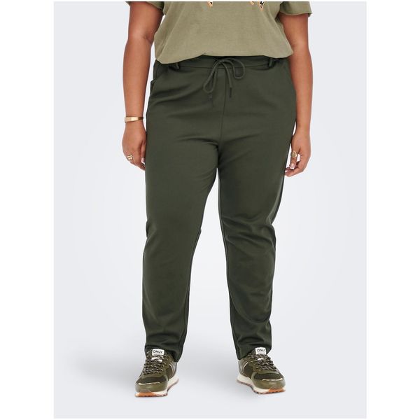 Only Dark Green Trousers ONLY CARMAKOMA Gold - Women
