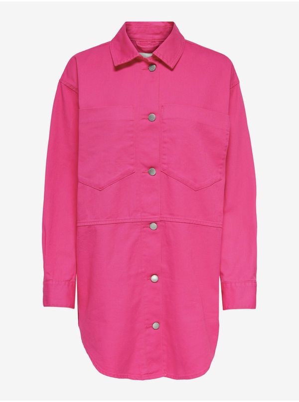 Only Dark pink Ladies Oversize Shirt Jacket ONLY Drew - Women