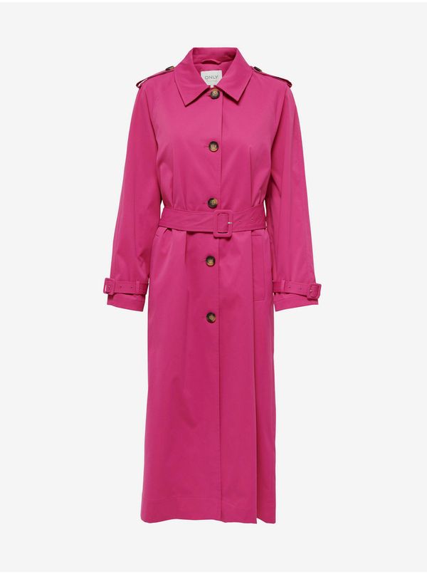 Only Dark pink ladies trench coat ONLY April - Ladies