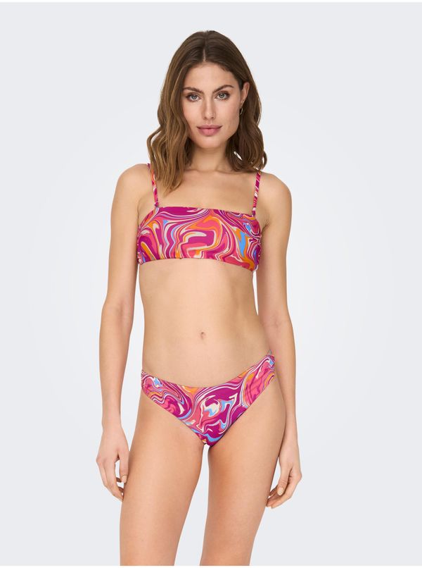 Only Dark pink Women's Patterned Swimwear Bottoms ONLY Lolli - Women