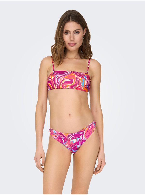 Only Dark pink Women's Patterned Swimwear Upper ONLY Lolli - Women