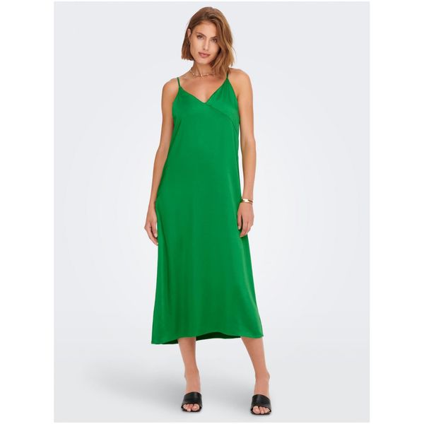 Only Green Ladies Satin Midishdresses for hangers ONLY Cosmo - Women