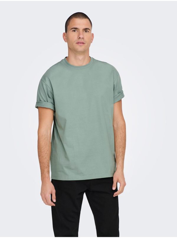 Only Green men's basic T-shirt ONLY & SONS Fred - Men