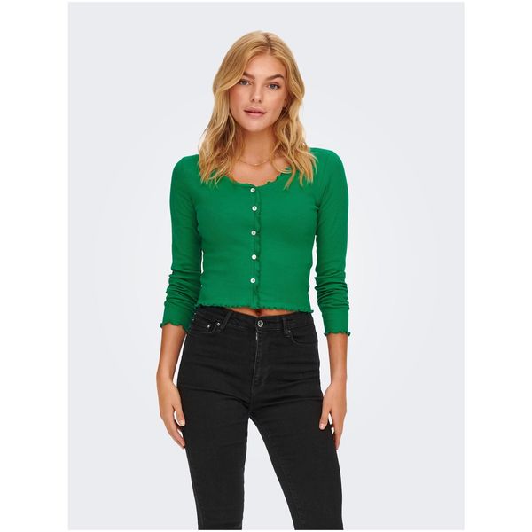 Only Green Ribbed Cardigan ONLY Laila - Women