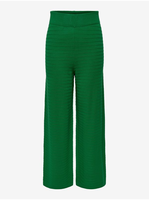 Only Green Women's Ribbed Wide Trousers ONLY Cata - Women