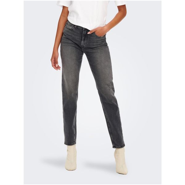 Only Grey Straight Fit Jeans ONLY Emily - Women