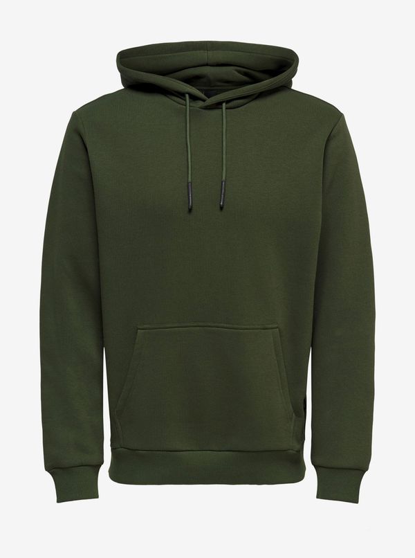 Only Khaki Basic Hoodie ONLY & SONS Ceres - Mens