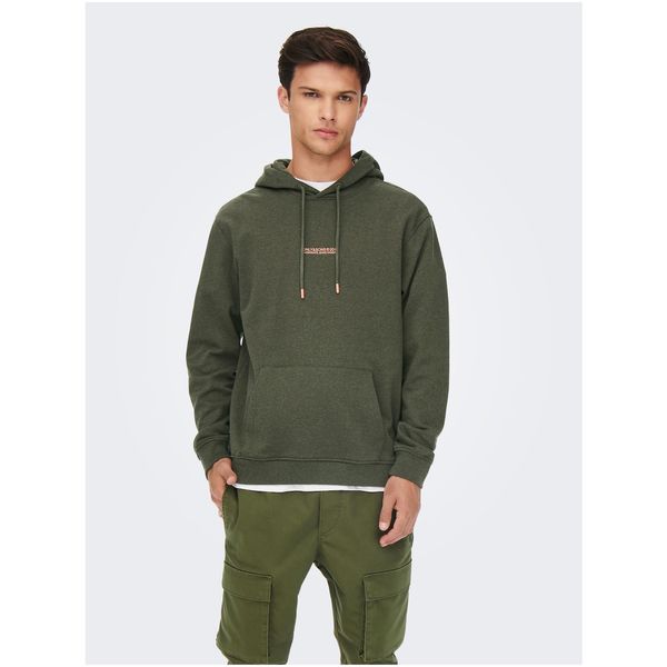 Only Khaki Hoodie ONLY & SONS Elon - Mens