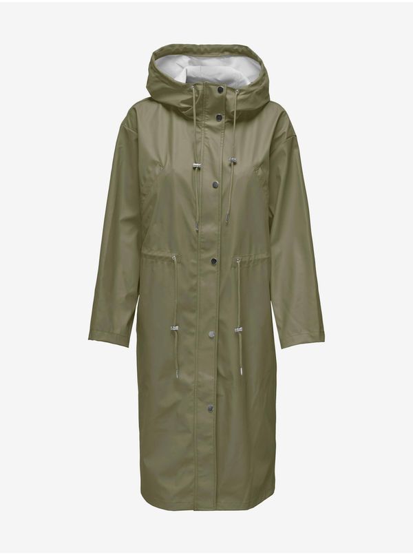 Only Khaki Ladies Raincoat Hooded ONLY Rene - Women