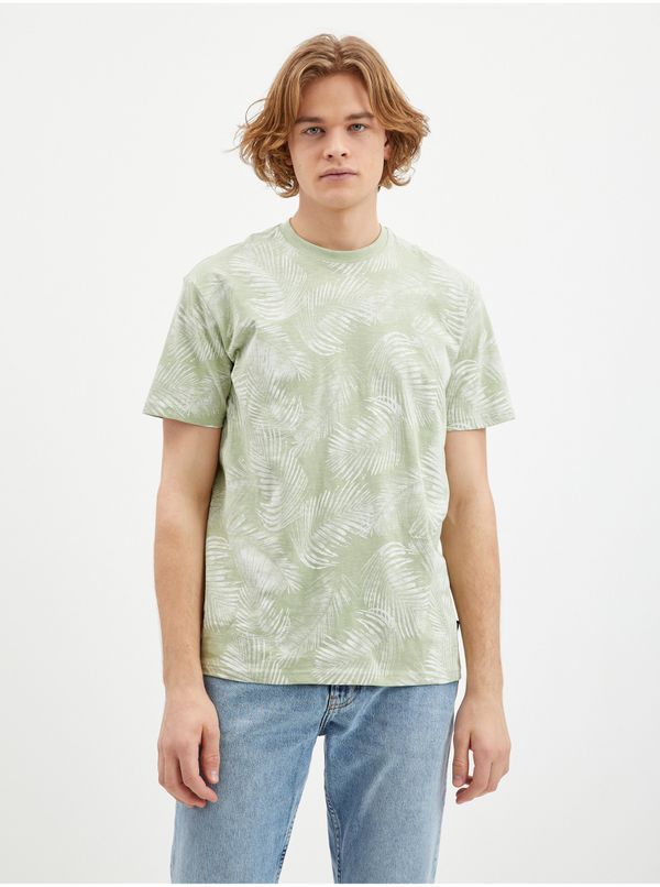 Only Light green mens patterned T-Shirt ONLY & SONS Perry - Men