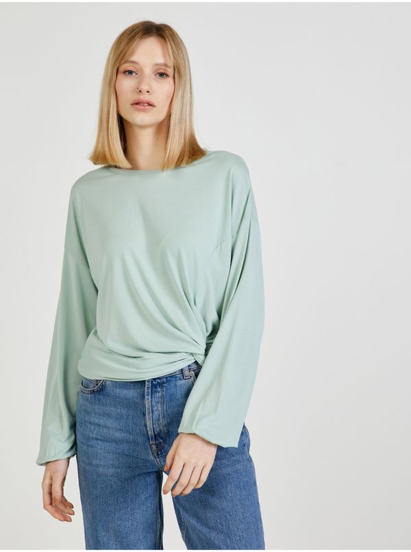 Only Light Green T-Shirt with Only Free Knot - Women