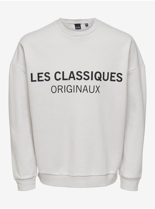 Only Light Grey Sweatshirt ONLY & SONS Les Classiques - Men