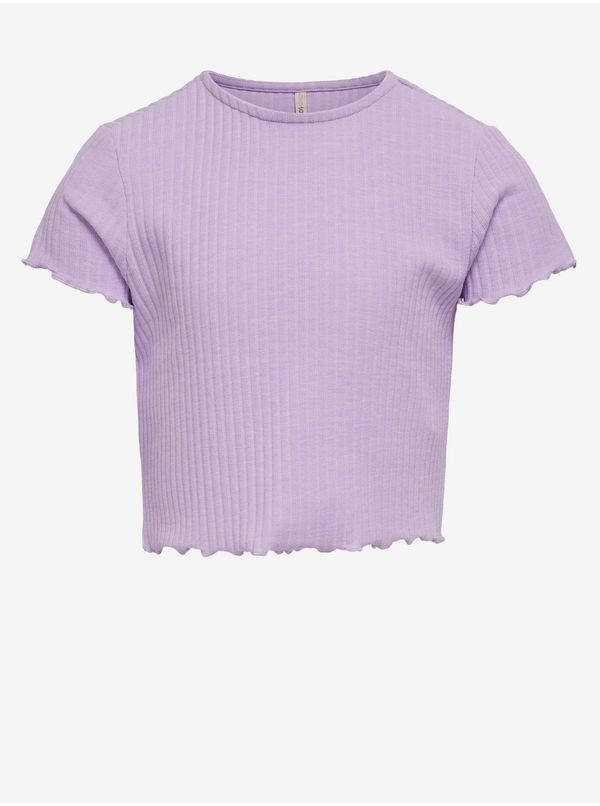 Only Light purple girls' T-shirt ONLY Nella - Girls