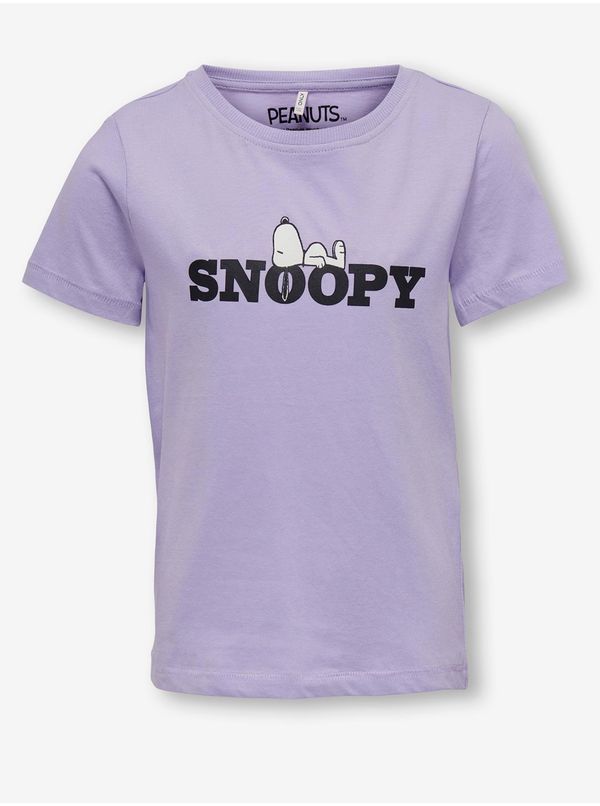 Only Light purple girls' T-shirt ONLY Peanuts - Girls