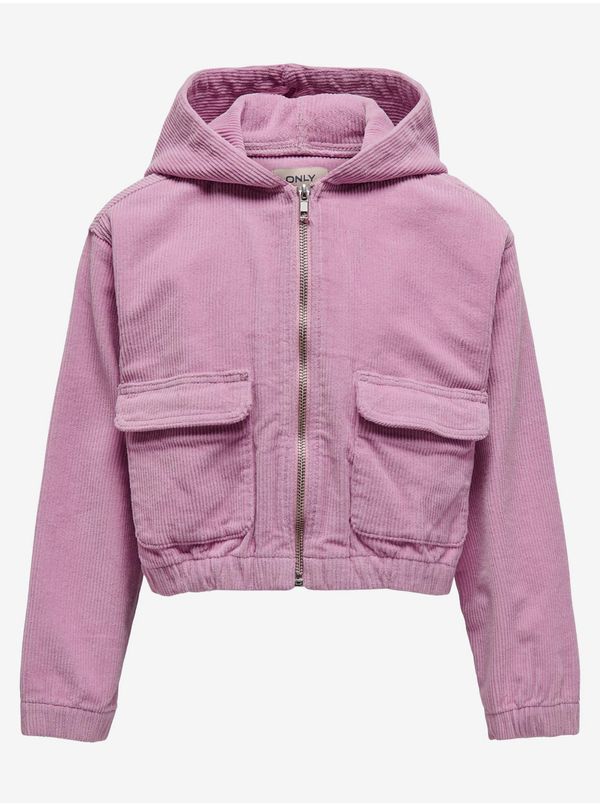 Only Light purple girly short corduroy jacket ONLY Kenzie - Girls