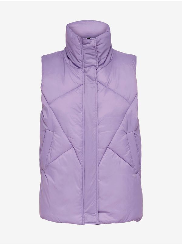 Only Light Purple Quilted Vest ONLY Palma - Women