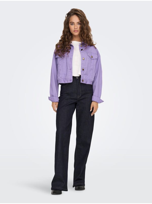 Only Light purple women's denim jacket ONLY Drew - Women