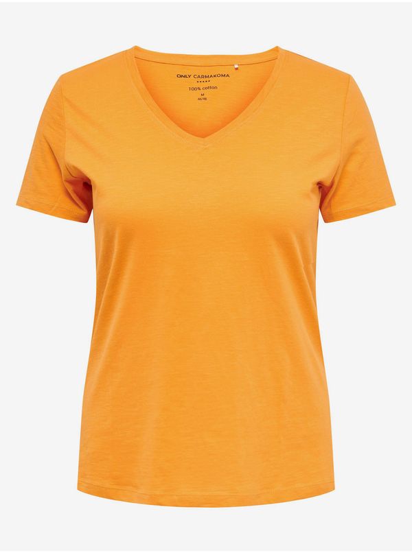 Only Orange basic T-shirt ONLY CARMAKOMA Bonnie - Women